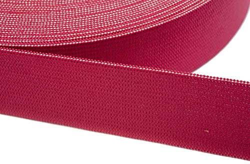 Jajasio Gummiband zum Nähen 30mm Breit in 20 Farben 05 - pink 12 Meter