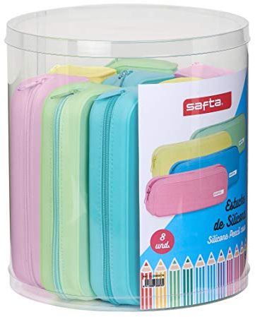 Safta 8-teiliges Set, quadratisch, Silikon, Surt, blau, Mediana, Jugendliche