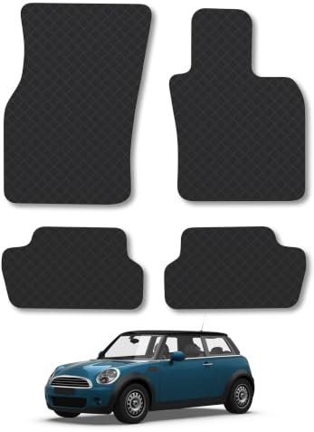 Mini Cooper (2014-2024) [3 Door] 3mm Rubber Car Mats | Tailored Fit Durable Floor Mats Full Coverage Protection Waterproof Accessories Easy Clean Anti Slip Made in the UK