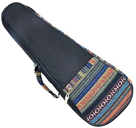 Alnicov Ukulele Case Vintage Style Ukulele Bag Tragbarer 21 Zoll Baumwolle gepolsterter Gitarrenrucksack mit verstellbaren Trägern