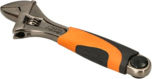 KOTARBAU® Adjustable Wrench Chrome Vanadium Steel Adjustable Spanner Single Open-End Spanner with Rubber Grip (150mm)