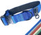 Kare9 Extra Strong Dog Collar Medium Dogs/Large Dogs | Adjustable: 35cm - 50cm | Padded Dog Collar | Heavy Duty Dog Collar w/Metal Buckle (Medium, Blue)
