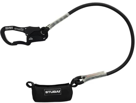 STUBAI Verbindungsmittel ABSORB PRO | einarmig 106 cm | Bandfalldämpfer mit einem Strang Statikseil EN 355, 362