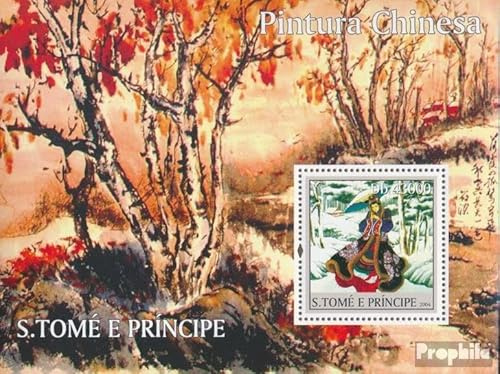 Prophila Collection Sao Tome E Principe Bloque 492 (Completa. edición) Nuevo con Goma Original ** MNH 2004 Chino Pintura (Sellos para los coleccionistas) Pintura