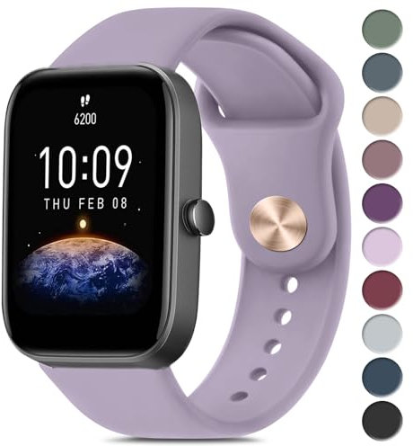 Correa para Amazfit Bip/Bip 3 /Bip 3 Pro Smartwatch, 20 mm de ancho correas de silicona original compatible con Amazfit Bip S/Bip Lite/Bip U Pro Mujer Hombre