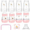 MAM Easy Start Anti-Colic Starter Set, mitwachsende Baby Erstausstattung mit Schnuller, Flaschen & Griffen, Baby Geschenk Set, ab Geburt, rosa