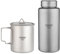 SIUKE Bouteille d'eau en Titane 1L Bouteille d'eau de Sport légère et étanche avec Tasse à Eau de 750 ML Tasse à café Camping en Plein air Randonnée Sac à Dos