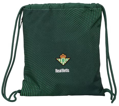 Safta REAL BETIS BALOMPIÉ - Mochila Saco Deportivo, Cierre de Cordones, Mochila, Ideal para Niños de Diferentes Edades, Cómoda y Versátil, Calidad y Resistencia, 35x45 cm, Color Verde