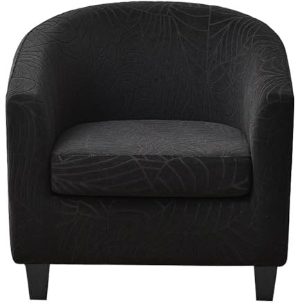 Meigeh Sesselbezug Stretch Sesselschoner 2 Stück Sesselhusse Stretch Sesselüberwurf für Tullsta Stuhl Cocktailsessel Schonbezüge Schwarz