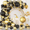 Kit Arche Ballon Or noir, 147 Pièces Kit Guirlande Ballon Decoration Anniversaire, Or noir Ballon Guirlande, Arche de Ballon pour Anniversaire Decoration, Mariage, Bébé Shower, Bapteme, Graduation