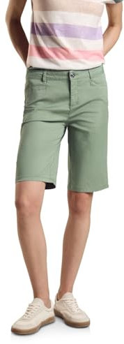 STREET ONE Damen A377225 Bermuda Shorts, Dry Salvia Green, 34 EU