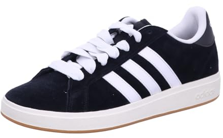 adidas Herren Grand Court Base 00s Shoes Schuhe, Core Black/Cloud White/Gum, 41 1/3 EU
