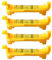 CAIONPLE 4Pcs String Level Hanging Line for Leveling Surveying, Building Trades, Bricklaying, Etc. (Yellow)