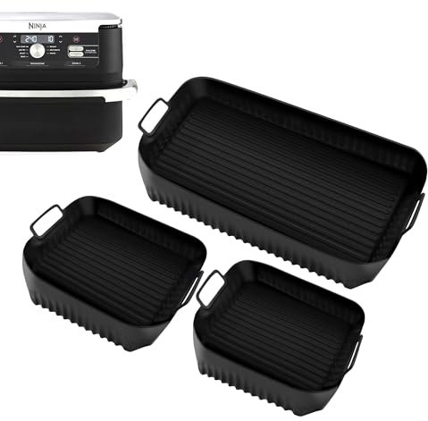 Heißluftfritteuse Zubehör für Ninja Foodi Flexdrawer AF500EU 10.4 L,Airfryer Silikonform Zubehör Air Fryer 10.4 L,Silikonform airfryer Wiederverwendbar Zubehör für Dual Zone Heißluftfritteuse 