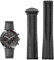 JDIME 22 mm echtes Lederarmband für Tag Heuer-Uhr Carrera Monaco Herrenarmbanduhr Rindsleder-Faltschließe(Black black buckle)
