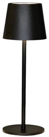 Meinposten Lampe LED ohne Kabel Touch Tischleuchte Tischlampe Leuchte kabellos dimmbar (Schwarz, Höhe 37 cm (Modell Lina))