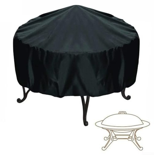 Copertura rotonda per barbecue a carbonella, copertura per barbecue a carbonella, resistente, impermeabile, antipolvere, protezione per griglia esterna (76 x 30 cm)