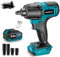 Yofidra Cordless Impact Wrench 900N.m, 1/2 Brushless Power Impact Gun, 660 Ft-lbs 2800RPM Electric Power Impact Wrench with 2 × 3000mAh Battery, 4 Sockets for Car Tire DIY Craft