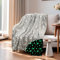 HSGLGNA Kuscheldecke Kinder Dinosaurier Decke Leuchtet im Dunkeln,Dinosaurier Muster Weiche Mikrofaser Flauschig Decke,Tolle Geschenke für Dino Liebhaber (Sterne-Grau, 150x200 cm)