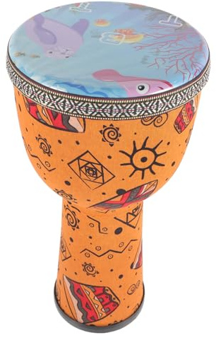 Djembe Trommel 8 Zoll für Anfänger und Kinder Weihnachten Party | Pvc, Leicht zu Spielen, für Klassenzimmer, Musik Events und Bühne