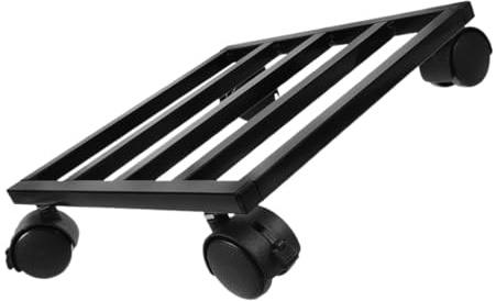 Gadpiparty Rollbarer Pflanzständer mit Rädern Mobiler Blumentopfhalter aus Metall für Topfpflanzen Stabiler Pflanzenwagen mit Erhöhter Schale gegen Wasserüberlauf