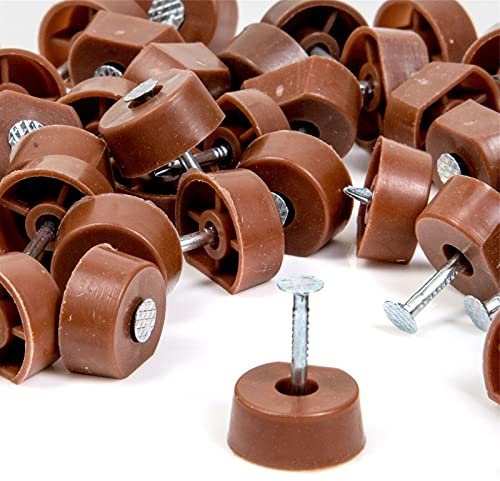 Merriway® BH01150 (20 Pcs) Drive-In Plastic Shelf Supports Brown - Pack of 20 Pieces