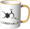 WANDKINGS® Tasse, Spruch Adrenalin - DUNKELGELB
