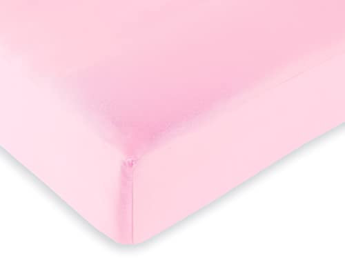 UNIVERSDECOR - Drap Housse 57 Fils/cm² 180 x 200 cm Rose Pétale pour lit King Size