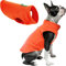 Gooby Fleece-Weste, Hundepullover – Kürbis, Größe M, Warmer Pullover, Fleece-Hundejacke mit O-Ring-Leine, Wintermantel für kleine Hunde, Jungen oder Mädchen