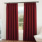 PONY DANCE Übergardinen Blickdicht 2er Set Thermovorhang Hitzeschutz Kräuselband H 228 x B 167 cm Blickdichte Vorhänge Wärmeisolierend Rote Gardienen Wohnzimmer Deko