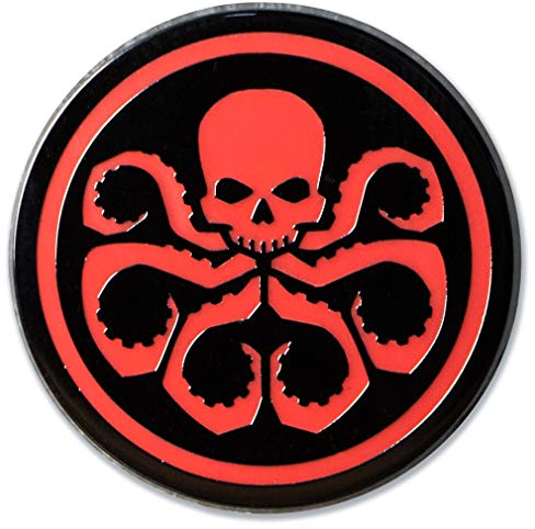 Ata-Boy Hydra Pins, Hydra Insignia Emaille-Pins für Rucksäcke – Marvel Comics Geschenke & Merchandise.., Aluminium, Kein Edelstein