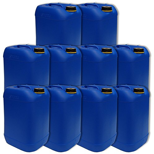 Wilai GmbH Lote de10 bidones de Polietileno/Jerrycan 25 L Azul HDPE DIN61 Calidad alimentaria (10x22248)