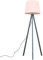 MiniSun | Modern Grey Wood Tripod Design Floor Lamp with a Pink Tapered Shade | Floor Lamps & Torchieres, Home Décor & Improvement Essential | Includes Bulb [3000K Warm White]