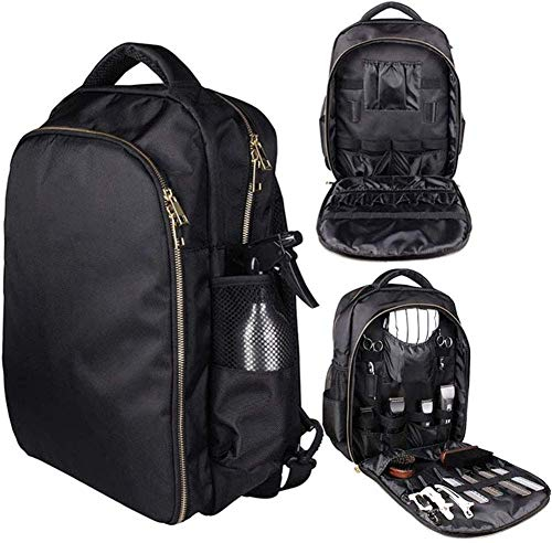 Multifunktionale Friseur Werkzeug Rucksack Barber Tasche Make-Up Werkzeug Rucksack, Reise Kosmetische Lagerung Tasche Scissor Pouch Friseur Werkzeug (Black)