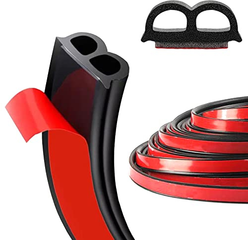Car Door Seal Strip 10M/32.8Ft Long B Shape Self Adhesive Automotive Rubber Draught Seal Weatherstrip for Car Window Door Soundproofing Engine Cover