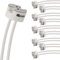Evolution MR16 Lampenfassung GU5.3 LED Sockel | Keramiksockel mit 0,75mm² Silikongeschütztem Kabel für LED- und Halogen Leuchtmittel | Max 100W 12V | 20er Set