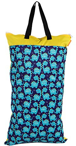 40x70cm Wet Dry Bag, wasserdicht waschbar Windel Windel Aufbewahrungstasche mit großem Fassungsvermögen und Griff für Badeanzug Unterwäsche Windel(Gelb)