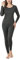 LAPASA Conjunto Ropa Termica Mujer Set Interior Camiseta Manga Larga Malla Termico Deportiva Invierno Frio Extremo Deporte Esqui Montaña Thermoflux 200 L41 M Gris Jaspeado Oscuro