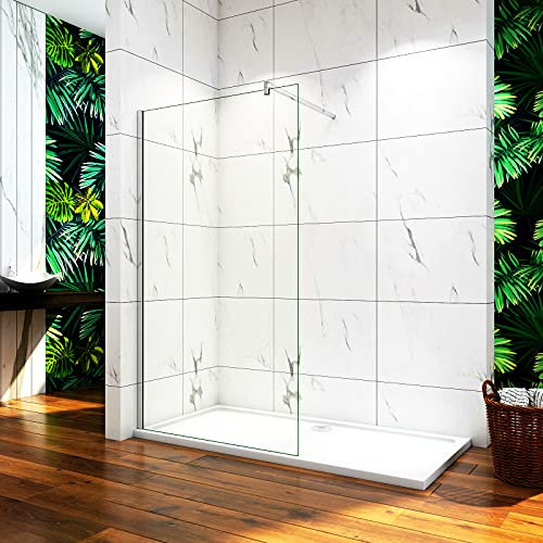 Aica Sanitär 140cm Duschabtrennung Duschwand Duschtrennwand 8mm Nano Glas Duschabtrennung H200cm
