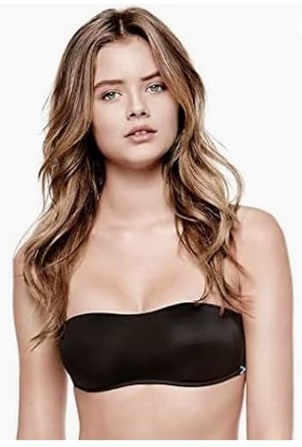 Infiore Reggiseno Fascia Sfoderata in Microfibra Elasticizzata Coppe Estraibili Senza Ferretto Art. 2011 (B, Nero, 3)