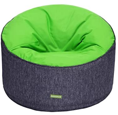 Gardenista runder Bean Bag für Erwachsene Sitzsack 90x60cm Wasserabweisender Stoff Gaming sitzsäcke mit füllung Komfortabler Indoor Outdoor Sitzkissen Sessel für Wohnzimmer,Garten,Terrasse (Green)