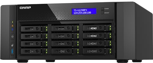 QNAP TS-h1290FX-7302P-128G | 12-Bay U.2 All-Flash, AMD EPYC, 4x PCIe Gen4, 2x 25GbE Tower NAS