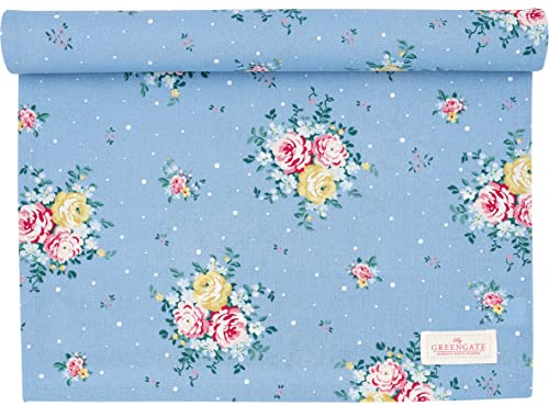 GreenGate Table Runner Laura Dusty Blue
