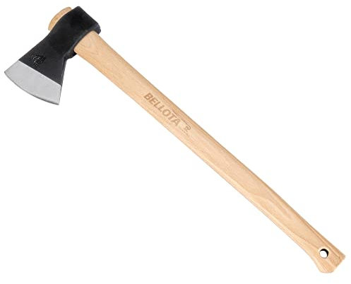 Bellota 8130-1000C - Ascia Vizcaina 1 kg con Manico di Legno per Abbattere, Spaccare e Tagliare Rami Medi e Grandi - Attrezzo Professionale per Tagliare Legna da Ardere