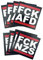 100 Stück - FCK AFD & FCK NZS - Aufkleber - Sticker - Set mit jeweils 50 Stickern - Politisch - Links - 5cm x 5cm