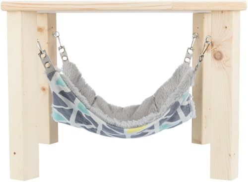 TRIXIE Sunny Shelter with Hammock 37 × 29 × 37 cm, Colourful/Grey