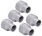 QUARKZMAN 50mm x 32mm PVC Reduzierung Kopplung x 5 Stk. DWV Kupplungsverbinder für Rohrverschraubungen für Gebäude Bewässerungsinstallation Grau