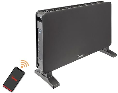 Bimar HC514 Termoconvettore Elettrico Silenzioso Turbo con WiFi e Telecomando, Stufa Elettrica, 3 Potenze di Riscaldamento, Controllo Vocale, Timer 24h