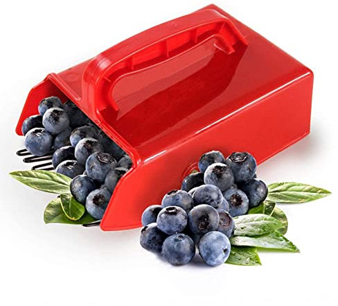 LekLai Rastrello Raccogli Bacche con Pettine e Manico Ergonomico per Mirtilli Rastrello per Mirtilli per Mirtilli e Mirtilli Rossi/Red/2Pcs