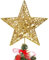 KEYIDO Gold 3D Metal Star Topper for Christmas Tree Decoration, 20 cm